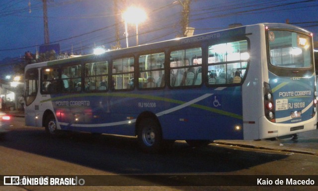 Viação Ponte Coberta RJ 190.108 na cidade de Rio de Janeiro, Rio de Janeiro, Brasil, por Kaio de Macedo. Número da foto: #7730912.