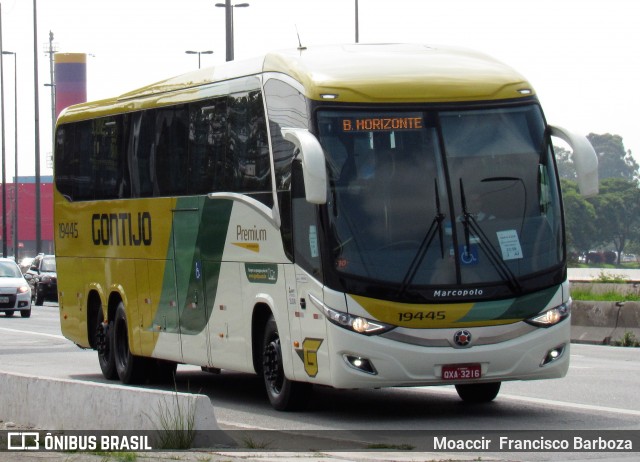 Empresa Gontijo de Transportes 19445 na cidade de São Paulo, São Paulo, Brasil, por Moaccir  Francisco Barboza. ID da foto: 7727870.