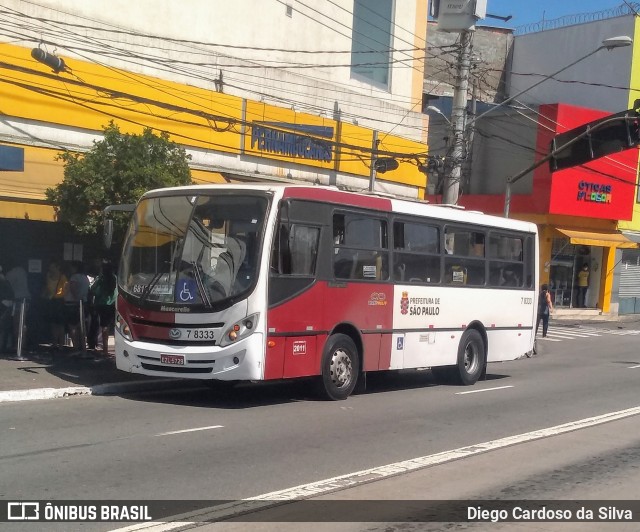 Transwolff Transportes e Turismo 7 8333 na cidade de São Paulo, São Paulo, Brasil, por Diego Cardoso da Silva. ID da foto: 7727313.