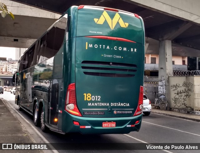 Viação Motta 18012 na cidade de Belo Horizonte, Minas Gerais, Brasil, por Vicente de Paulo Alves. Número da foto: #7730993.