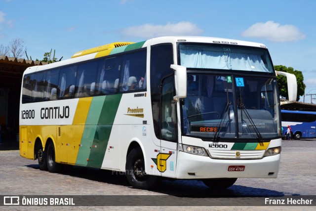 Empresa Gontijo de Transportes 12800 na cidade de Vitória da Conquista, Bahia, Brasil, por Franz Hecher. ID da foto: 7728187.