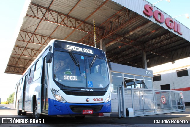SOGIL - Sociedade de Ônibus Gigante Ltda. 116 na cidade de Gravataí, Rio Grande do Sul, Brasil, por Cláudio Roberto. Número da foto: #7728670.