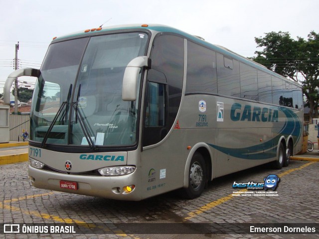 Viação Garcia 7191 na cidade de Londrina, Paraná, Brasil, por Emerson Dorneles. ID da foto: 7728185.