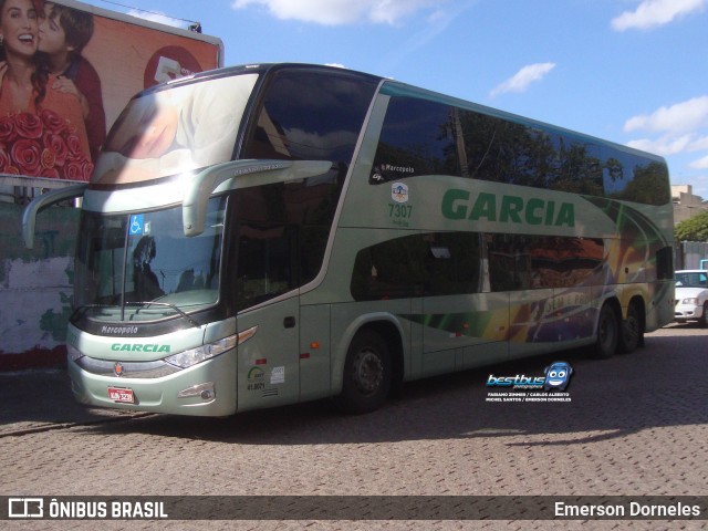 Viação Garcia 7307 na cidade de Porto Alegre, Rio Grande do Sul, Brasil, por Emerson Dorneles. ID da foto: 7727970.