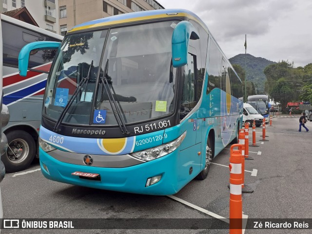 Doce Rio Fretamento e Turismo 4600 na cidade de Petrópolis, Rio de Janeiro, Brasil, por Zé Ricardo Reis. Número da foto: #7729286.