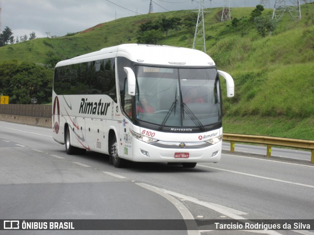 Rimatur Transportes 8100 na cidade de Aparecida, São Paulo, Brasil, por Tarcisio Rodrigues da Silva. ID da foto: 7729681.