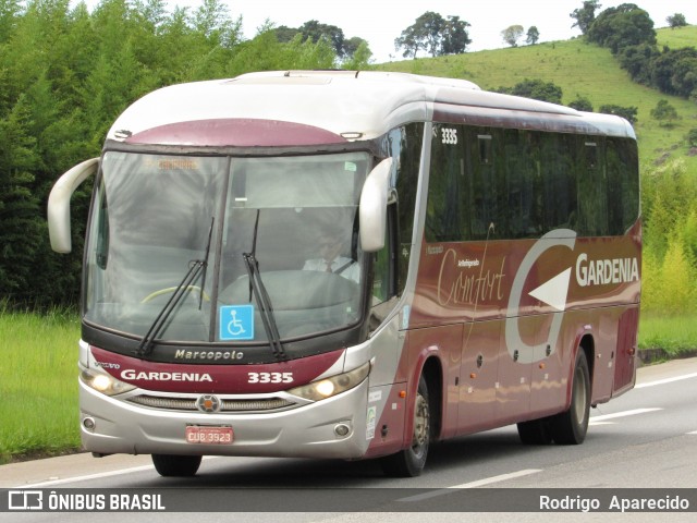 Expresso Gardenia 3335 na cidade de São Gonçalo do Sapucaí, Minas Gerais, Brasil, por Rodrigo  Aparecido. Número da foto: #7729876.