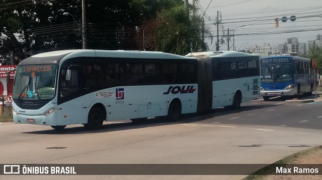 SOUL - Sociedade de Ônibus União Ltda. 7483 na cidade de Porto Alegre, Rio Grande do Sul, Brasil, por Max Ramos. Número da foto: #7728029.