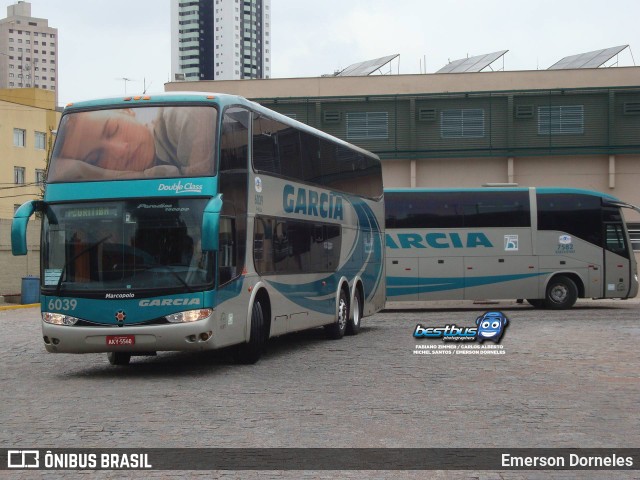 Viação Garcia 6039 na cidade de Londrina, Paraná, Brasil, por Emerson Dorneles. ID da foto: 7728188.