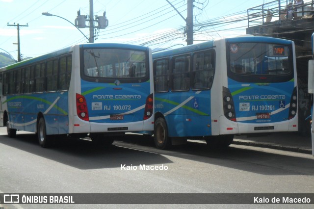 Viação Ponte Coberta RJ 190.072 na cidade de Rio de Janeiro, Rio de Janeiro, Brasil, por Kaio de Macedo. Número da foto: #7729100.