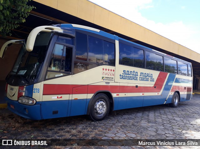 Transporte Coletivo Santa Maria 278 na cidade de Divinópolis, Minas Gerais, Brasil, por Marcus Vinicius Lara Silva. Número da foto: #7730902.