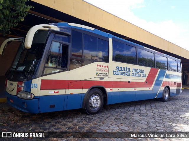 Transporte Coletivo Santa Maria 278 na cidade de Divinópolis, Minas Gerais, Brasil, por Marcus Vinicius Lara Silva. ID da foto: 7730902.