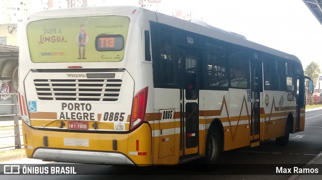 Companhia Carris Porto-Alegrense 0865 na cidade de Porto Alegre, Rio Grande do Sul, Brasil, por Max Ramos. Número da foto: #7732375.