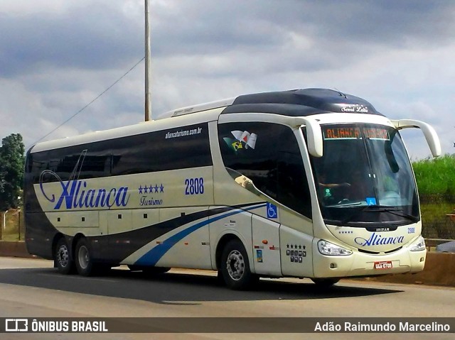 Aliança Turismo e Transporte 2808 na cidade de Belo Horizonte, Minas Gerais, Brasil, por Adão Raimundo Marcelino. ID da foto: 7734178.