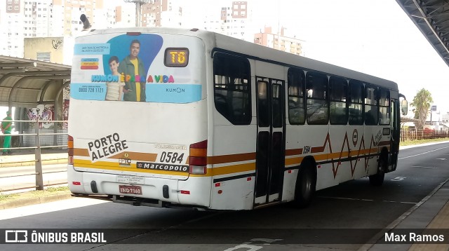 Companhia Carris Porto-Alegrense 0584 na cidade de Porto Alegre, Rio Grande do Sul, Brasil, por Max Ramos. Número da foto: #7732325.
