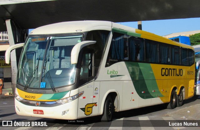 Empresa Gontijo de Transportes 16070 na cidade de Belo Horizonte, Minas Gerais, Brasil, por Lucas Nunes. ID da foto: 7732430.