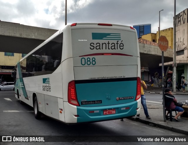 Santa Fé Transportes 088 na cidade de Belo Horizonte, Minas Gerais, Brasil, por Vicente de Paulo Alves. Número da foto: #7734699.