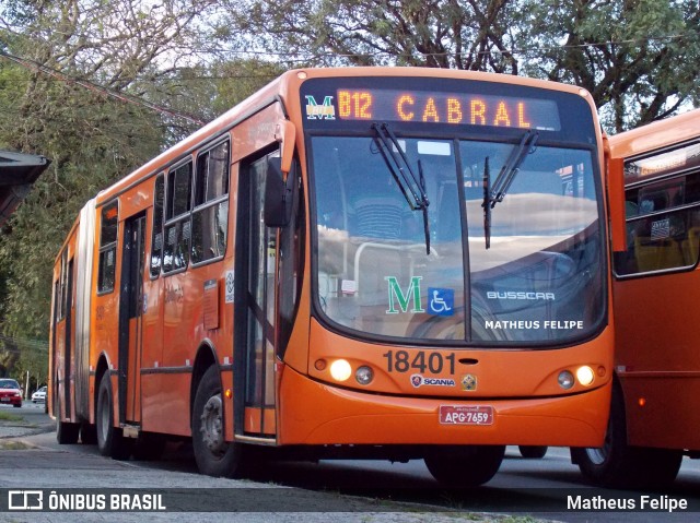 Viação Santo Ângelo 18401 na cidade de Curitiba, Paraná, Brasil, por Matheus Felipe. ID da foto: 7732183.