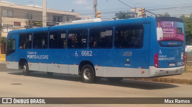 SOPAL - Sociedade de Ônibus Porto-Alegrense Ltda. 6662 na cidade de Porto Alegre, Rio Grande do Sul, Brasil, por Max Ramos. ID da foto: 7735538.