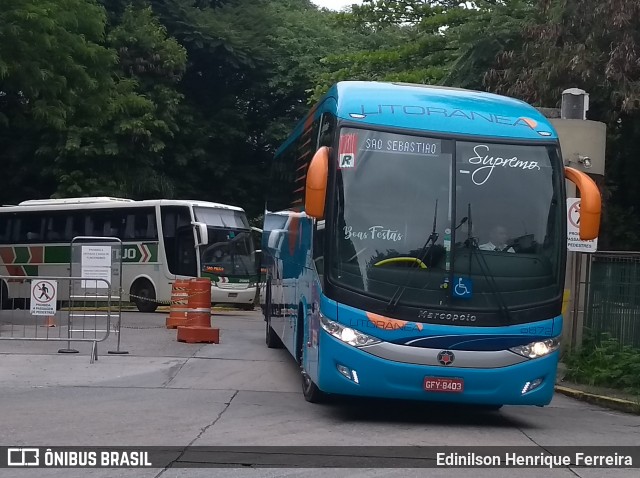 Litorânea Transportes Coletivos 5872 na cidade de São Paulo, São Paulo, Brasil, por Edinilson Henrique Ferreira. ID da foto: 7737218.