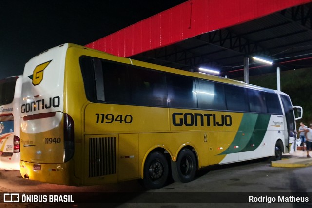 Empresa Gontijo de Transportes 11940 na cidade de João Monlevade, Minas Gerais, Brasil, por Rodrigo Matheus. ID da foto: 7736726.