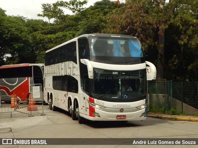 Auto Viação Catarinense 3505 na cidade de São Paulo, São Paulo, Brasil, por André Luiz Gomes de Souza. ID da foto: 7737635.