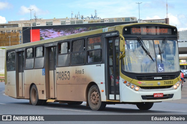 Expresso São José 74853 na cidade de Brasília, Distrito Federal, Brasil, por Eduardo Ribeiro. ID da foto: 7741809.