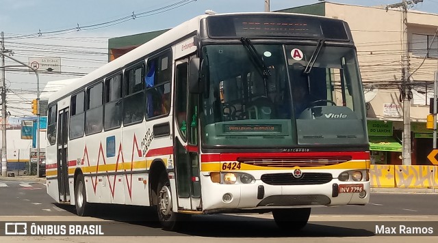 Nortran Transportes Coletivos 6424 na cidade de Porto Alegre, Rio Grande do Sul, Brasil, por Max Ramos. Número da foto: #7740654.
