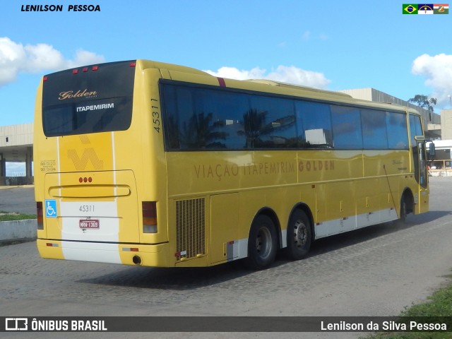 Viação Itapemirim 45311 na cidade de Caruaru, Pernambuco, Brasil, por Lenilson da Silva Pessoa. Número da foto: #7740824.