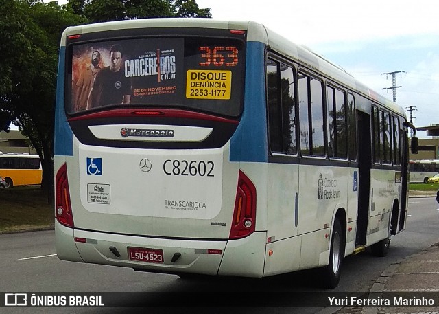 Transportes Estrela C82602 na cidade de Rio de Janeiro, Rio de Janeiro, Brasil, por Yuri Ferreira Marinho. ID da foto: 7742538.