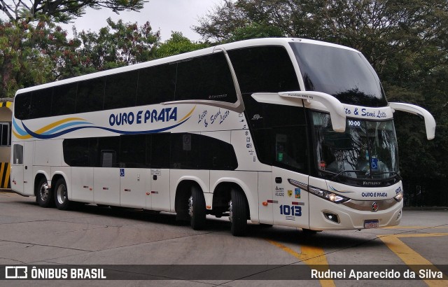 Viação Ouro e Prata 1013 na cidade de São Paulo, São Paulo, Brasil, por Rudnei Aparecido da Silva. ID da foto: 7744518.