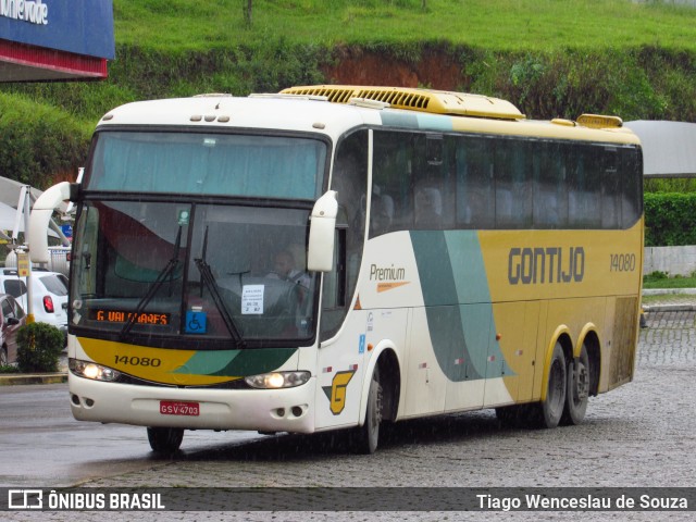 Empresa Gontijo de Transportes 14080 na cidade de João Monlevade, Minas Gerais, Brasil, por Tiago Wenceslau de Souza. ID da foto: 7743224.