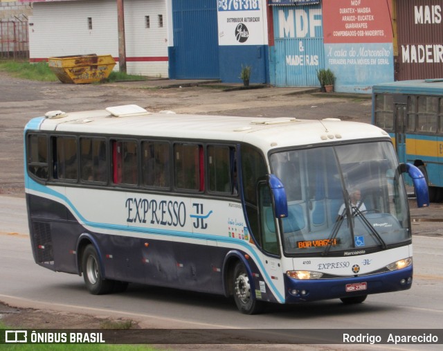 Expresso JL 4100 na cidade de Conselheiro Lafaiete, Minas Gerais, Brasil, por Rodrigo  Aparecido. Número da foto: #7748036.