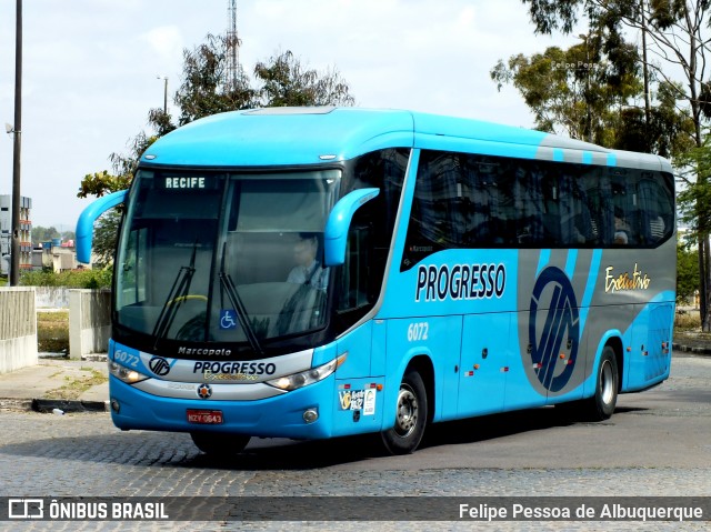 Auto Viação Progresso 6072 na cidade de Caruaru, Pernambuco, Brasil, por Felipe Pessoa de Albuquerque. ID da foto: 7746167.