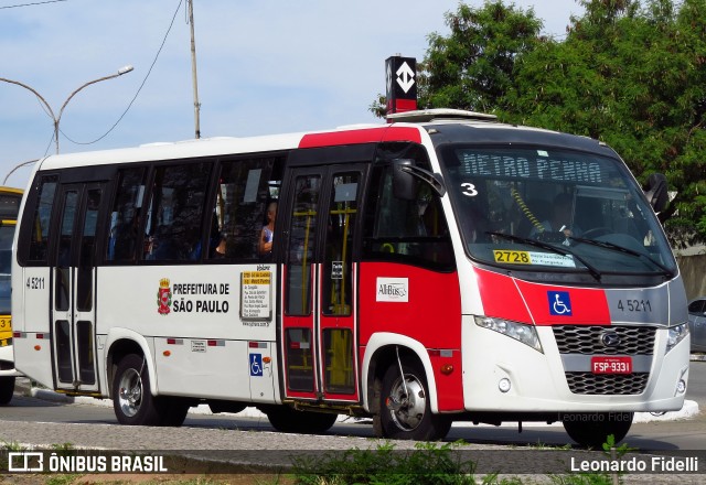 Allibus Transportes 4 5211 na cidade de São Paulo, São Paulo, Brasil, por Leonardo Fidelli. ID da foto: 7749357.