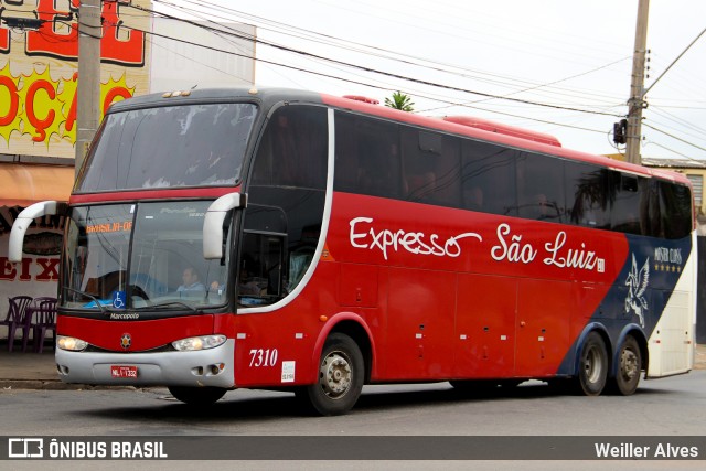 Expresso São Luiz 7310 na cidade de Goiânia, Goiás, Brasil, por Weiller Alves. ID da foto: 7749346.