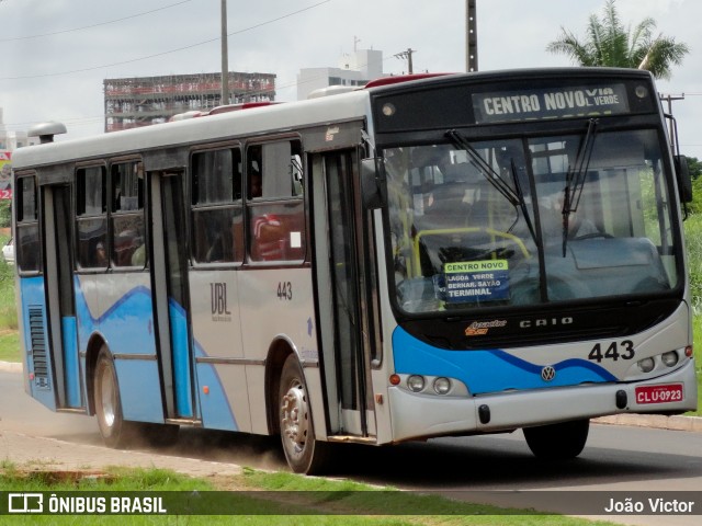 VBL - Viação Branca do Leste 443 na cidade de Imperatriz, Maranhão, Brasil, por João Victor. ID da foto: 7749273.