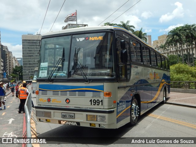 Vip Bus Comércio de Ônibus 1991 na cidade de São Paulo, São Paulo, Brasil, por André Luiz Gomes de Souza. Número da foto: #7749157.