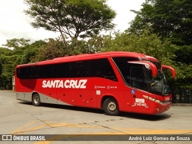 Viação Santa Cruz 214140 na cidade de São Paulo, São Paulo, Brasil, por André Luiz Gomes de Souza. ID da foto: 7747798.