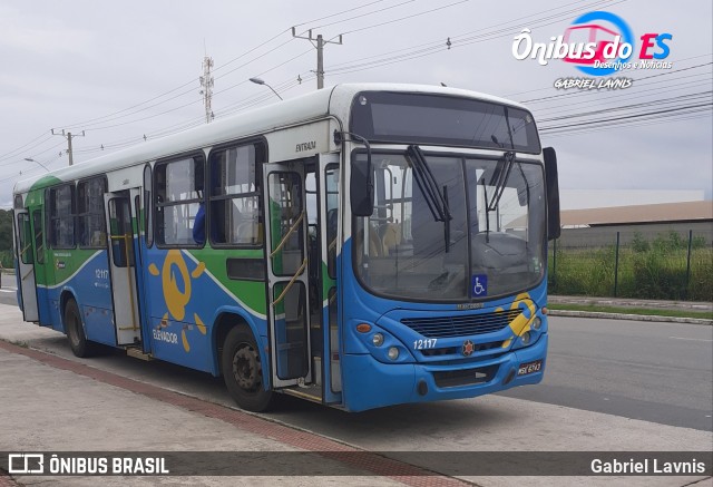 Viação Praia Sol 12117 na cidade de Vila Velha, Espírito Santo, Brasil, por Gabriel Lavnis. Número da foto: #7673078.