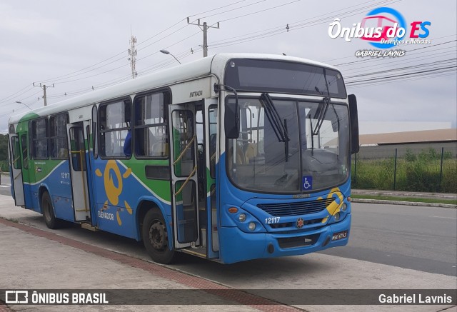 Viação Praia Sol 12117 na cidade de Vila Velha, Espírito Santo, Brasil, por Gabriel Lavnis. ID da foto: 7673078.