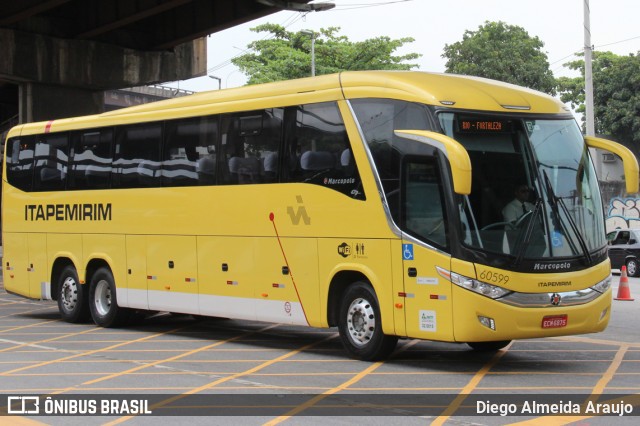 Viação Itapemirim 60599 na cidade de Rio de Janeiro, Rio de Janeiro, Brasil, por Diego Almeida Araujo. Número da foto: #7674771.