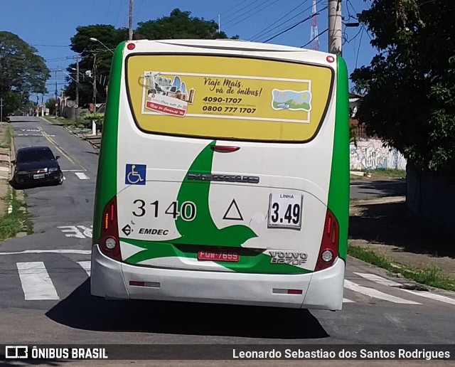 VB Transportes e Turismo 3140 na cidade de Campinas, São Paulo, Brasil, por Leonardo Sebastiao dos Santos Rodrigues. ID da foto: 7671567.