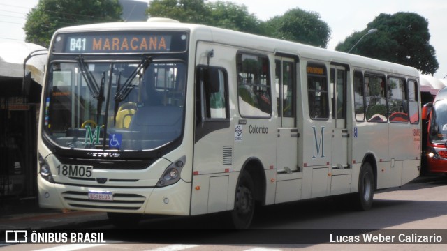 Viação Santo Ângelo 18M05 na cidade de Curitiba, Paraná, Brasil, por Lucas Weber Calizario. Número da foto: #7675989.