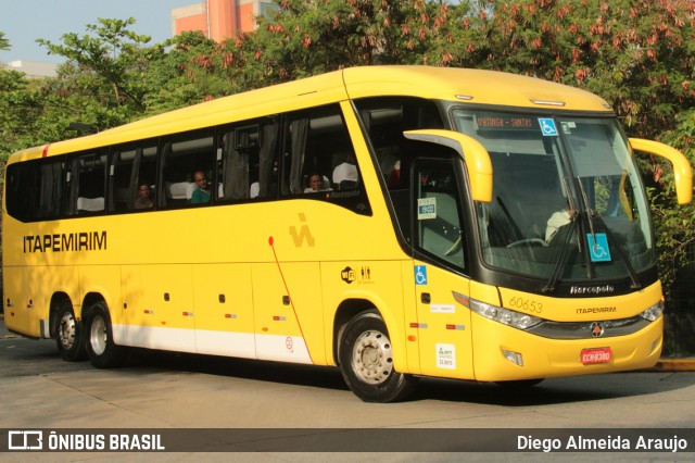 Viação Itapemirim 60653 na cidade de São Paulo, São Paulo, Brasil, por Diego Almeida Araujo. ID da foto: 7671398.