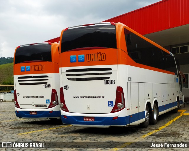 Expresso União 10318 na cidade de Manhuaçu, Minas Gerais, Brasil, por Jessé Fernandes. ID da foto: 7672114.