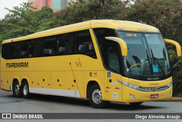 Viação Itapemirim 60803 na cidade de São Paulo, São Paulo, Brasil, por Diego Almeida Araujo. ID da foto: 7671369.