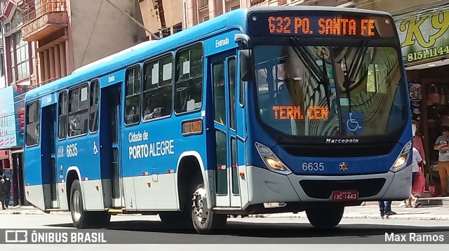 SOPAL - Sociedade de Ônibus Porto-Alegrense Ltda. 6635 na cidade de Porto Alegre, Rio Grande do Sul, Brasil, por Max Ramos. Número da foto: #7674952.