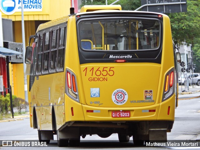 Gidion Transporte e Turismo 11655 na cidade de Joinville, Santa Catarina, Brasil, por Matheus Vieira Mortari. Número da foto: #7674131.