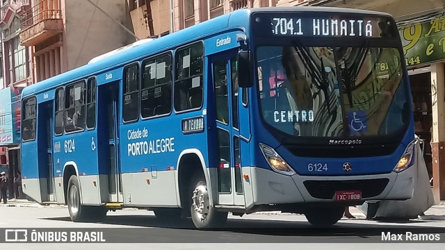 Auto Viação Navegantes 6124 na cidade de Porto Alegre, Rio Grande do Sul, Brasil, por Max Ramos. ID da foto: 7674435.